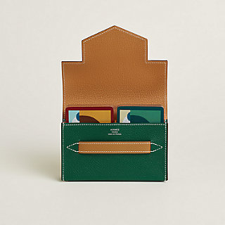Etui à cartes de poker Lord Pocket - Vert | Hermès Belgique